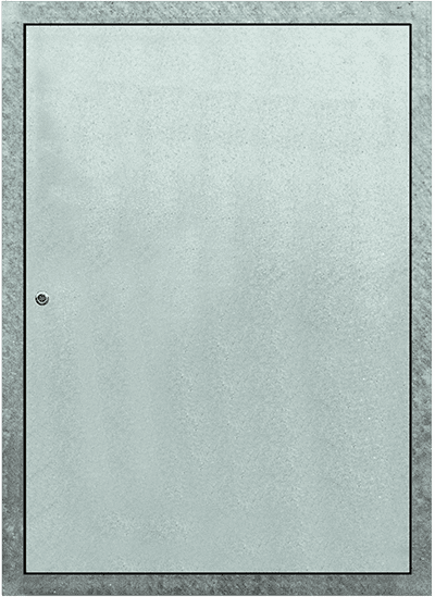 Gegentüre mit innen liegendem, verstärktem Profilrahmen