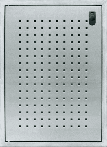 Tür mit Lochblech 15 x 15